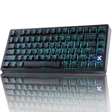 Imagem de Hyekit x MCHOSE Jet 75 75% Wired Magnetic Switch Mechanical Gaming Keyboard, Rapid Trigger Hall Effect Keyboard, Hyper-Fast Adjustable Actuation, 8K Hz Polling Rate, RGB HotSwap, for PC/Mac, Black