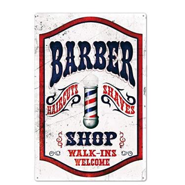 Imagem de Pzecaru Barber Shop Poster Canvas Wall Art Sinais de barbeiro, decoração de barbearia, pintura impressa em tela moderna, arte de parede para sala de estar, casa de fazenda, decoração de parede, pôster