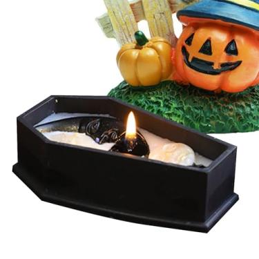 Imagem de Velas Perfumadas Para O Ambiente Doméstico, Vela Decorativa de Halloween em Forma de Caixão, Centro de Mesa Caixão para Casa Escritório Festa Aniversário Cozinha Homens Mulheres