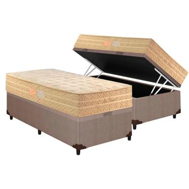 Imagem de Conjunto Box Baú Solteiro: Colchão Molas Paropas Ensacadas Star Dream + Base CRC Courano Clean (88x188)