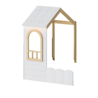 Imagem de Telhado para Cama Reversível Solteiro New Garden Casatema Branco/Natural