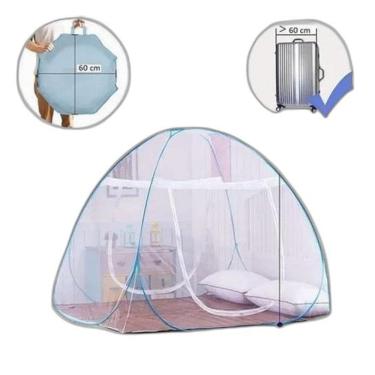 Imagem de Mosquiteiro Tenda Cama Casal Dobrável Pratico E Portátil