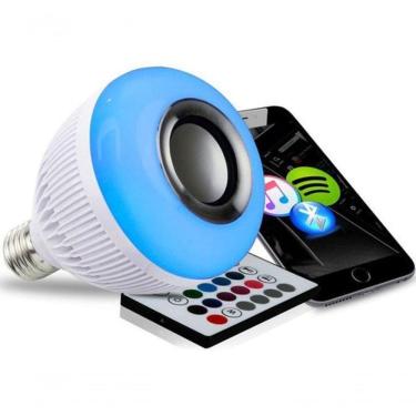 Imagem de Lâmpada Bluetooth Com Led Rgb Música 12W + Controle Remoto