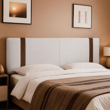 Imagem de Painel Suspenso Cabeceira Dobrável Pietro Para Cama Box King SIze 195cm Boucle