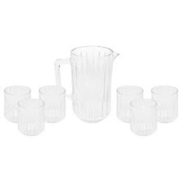 Imagem de Jarra Cristal Transparente 1,45L + Copos Bangkok 300ML