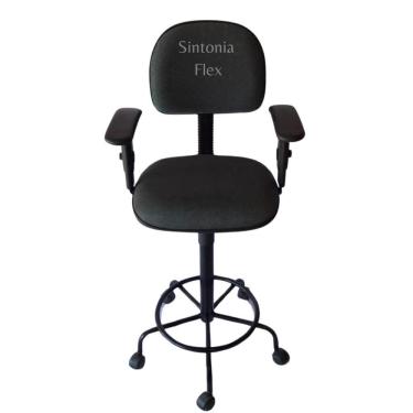 Imagem de Cadeira Secretaria Caixa Alta Braço Regulagem Altura Estrela