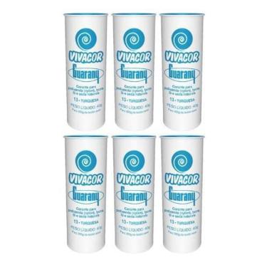 Imagem de Tinta Tecido Corante Roupas Vivacor Guarany 6U Azul Turquesa