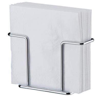 Imagem de Porta Guardanapo Cromado Luxo Future Para Café Restaurante Mesa Posta