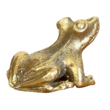 Imagem de Land of Simple Treasures Estatueta em miniatura de sapo de latão - Lucky Business Prosperity Wealth Magic Powerful Luck Money Pocket Charm - da Tailândia - 2,5 cm