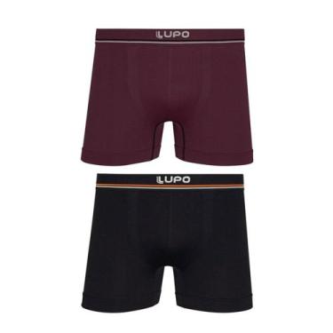 Imagem de Kit 2 Cuecas Boxer Sem Costura Lupo 00436-088 Microfibra, Sortido, M