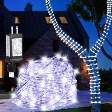 Imagem de PUHONG (Novas luzes de corda, luzes de corda conectáveis de 300 LEDs, luzes de tubo à prova d'água com 8 modos para decoração interna e externa, deck, piscina, paisagem, fundo, árvores, pontes