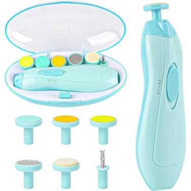 Imagem de Kit Manicure Completo Aparador Lixa Recém Nascido Seguro Silencioso Luz Led Diversas Idades Lixa de Unha Elétrico Cortador Para Bebê Infantil Com Estojo