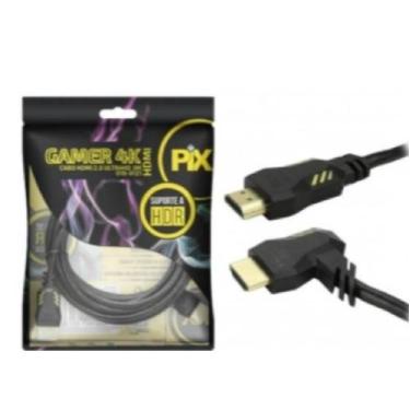 Imagem de Cabo Hdmi Macho X Macho 90 Graus 3 Metros - A.R Variedades Mt