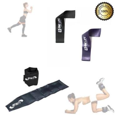 Imagem de Peso Para Perna Tornozeleira 6Kg + Mini Bands Forte + Extra - Infinity