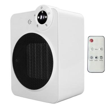 Imagem de Aquecedor Eletrico Portatil Display Digital Controle Ajuste de Temperatura Angulo 70 Graus Quarto Sala Casa Ar Quente