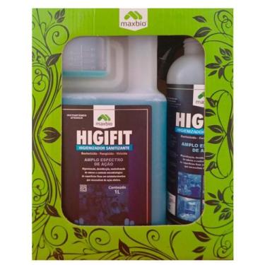 Imagem de Kit higifit higienizador sanitizant amplo espectro 1l maxbio