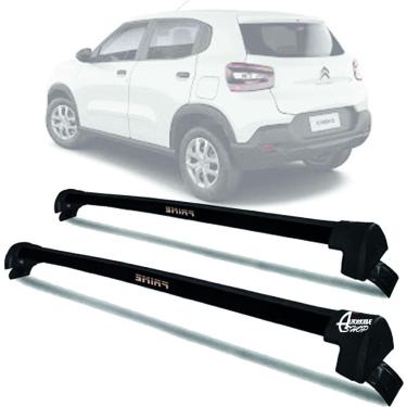 Imagem de Rack Teto Aluminio Prime Citroen C3 Life 23 a 26 Preto PR106