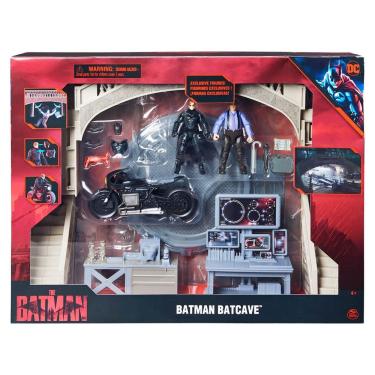 Imagem de Playset Com 2 Bonecos Batcaverna Pinguim Batman Moto - The Batman O Filme