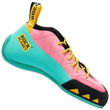 Imagem de Tênis de escalada de baixo volume, feminino, masculino, ajuste apertado para esportes técnicos, escaladas, couro vegano, forro de microfibra, rosa, 11.5 Narrow Women/10.5 Narrow Men