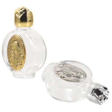 Imagem de BESPORTBLE Conjunto de 2 Garrafas Pequenas de Vidro para Água Benta, Recipientes de Água Benta Transparentes Recarregáveis ​​para Orações Em Casa E Cerimônias Religiosas