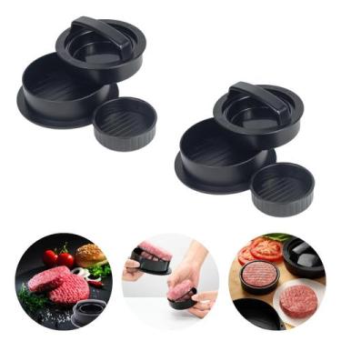 Imagem de Kit 2 Hamburgueira Forma Para Hambúrguer Artesanal Recheado Caseiro - 