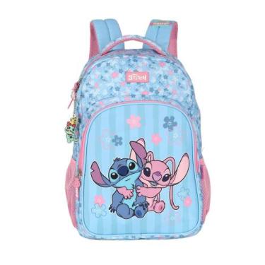 Imagem de Mochila de Costas Escolar infantil Criança Stitch Disney - Luxcel, Ros