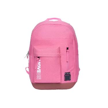 Imagem de Mochila Unissex Juvenil Cores Escolar Viagem Cor:Rosa