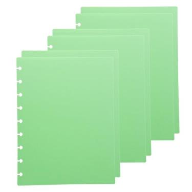 Imagem de ITSYHPRO Medium Discbound Notebook PP Covers/Index(3 Set/6PCS) Candy Colors Compatible with Circa Arc TUL and Happy Planner(Green,Medium)