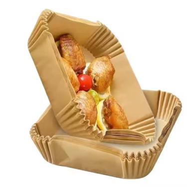 Imagem de 500 Formas de Papel Descartável Antiaderente para Airfryer Fritadeira Elétrica Resistente ao Calor Cesta Cestinha Tapete para Forno
