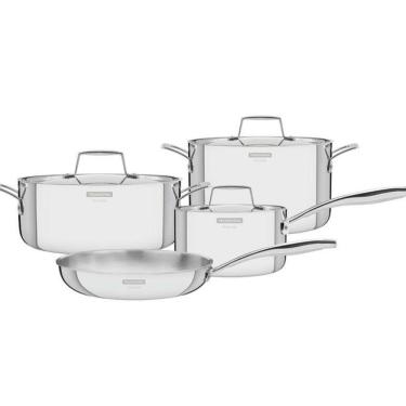 Imagem de Jogo De Panelas Tramontina Grano Inox Corpo Triplo 4 Peças