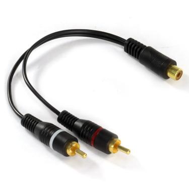 Imagem de Cabo Y Rca Femea X 2 Rca Macho 20 Cm - Yrf2rm-20