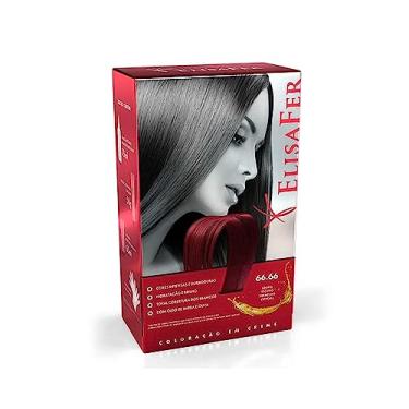 Imagem de Elisafer, Kit de coloração Permanente, Prefect Affair, Bisnaga 50g + Emulsão 75ml + Sache 30g, Nº 66.66, Louro Escuro Vermelho Especial