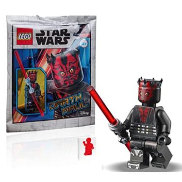 Imagem de LEGO Star Wars The Clone Wars Minifigure - Darth Maul (Pernas Impressas com Armadura de Prata) com Sabre de Luz Duplo