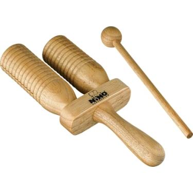 Imagem de Nino Percussion Sino Agogo de Madeira com Efeito Guiro - Inclui Martelo