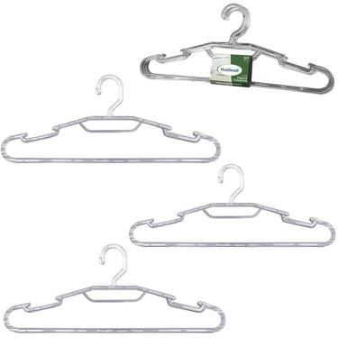 Imagem de Cabide Roupa Acrilico Elegance Com Cava 3 Peca 39,5X17Cm 7Mm