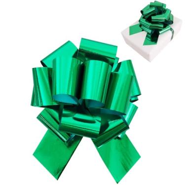Imagem de TONIFUL Arco verde grande de 30,5 cm - Laço grande de alumínio para mesa, carro, bicicletas, brinquedos grandes, candidatos, decoração de porta da frente, embrulho de presente, árvore de Natal e