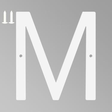 Imagem de Números de casa branca de 15 cm para uso externo, letras de metal para placas externas, letras de endereço de casa de alumínio antiferrugem para decoração de porta da frente, escritório e jardim