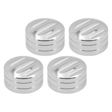 Imagem de BYYINGSUS 4 peças de tampa de vela de ignição de motocicleta parafusos de motor porca compatível com Touring Sportster XL883 1200 48 72 Twin Cam 99-17 tampas de parafusos de cabeça (tampas de porca E)