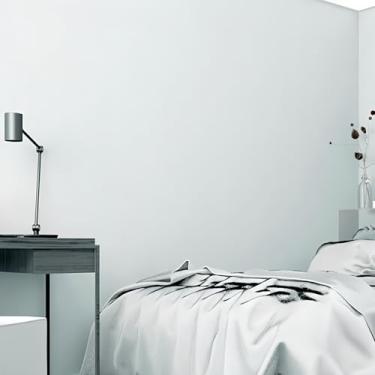 Imagem de ESSMOKO Papel de parede cinza claro azul quarto sala de estar escova de fundo cola material não autoadesivo papel de parede impermeável cinza claro azul