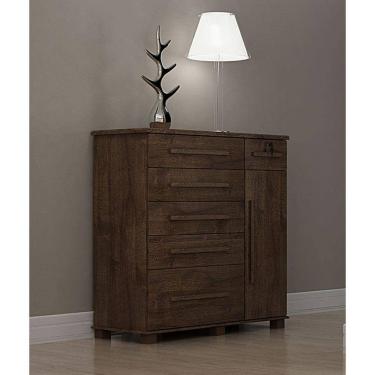 Imagem de Cômoda para Quarto com Sapateira 6 Gavetas - 046-Canion - Star Móveis