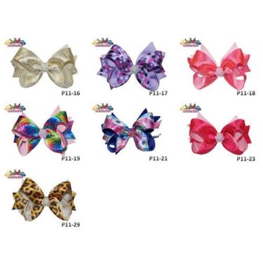 Imagem de 1 Bico de Pato Infantil Criança Cabelo Presilha Com Laço Boutique Prem