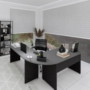 Imagem de Mesa L Diretor Escritório 1,20m x 1,20m Pé Painel F5 Office - F5 Offic