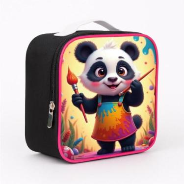 Imagem de Lancheira Infantil Escolar Feminina Menina Panda Alça Ajustavel - Piku