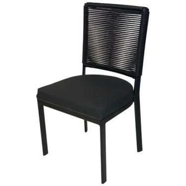 Imagem de Cadeira de Jantar em Alumínio Itapema Corda Estofado Aluminium Decor, 