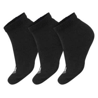Imagem de Meia Adidas Sportswear Cano Baixo 35 ao 37 Pack Com 3 Pares Preto