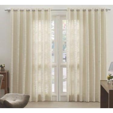 Imagem de Cortina Decorativa Rosane 200x200 cm com Ilhós - Linha Natural - Dohle