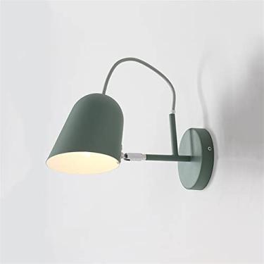 Imagem de Arandela moderna, luminária de parede europeia Luminária de parede moderna e minimalista em ferro forjado Macaron - Luminária de parede ajustável da moda - Luminária de cabeceira para quarto