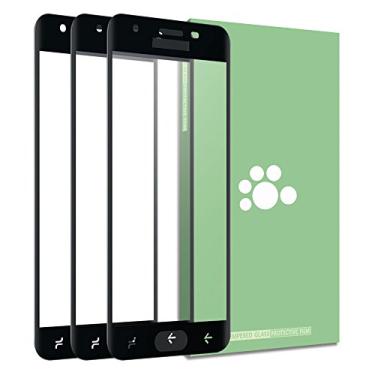 Imagem de Película protetora de vidro temperado para Samsung Galaxy J7 2018 (pacote com 3) transparente, antirreflexo, anti-impressões digitais, ultrafina, dureza 9H, cobertura total, película protetora de