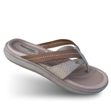 Imagem de Sandália de Couro Feminina Pegada Anatômica Com amortecimento 232801, 