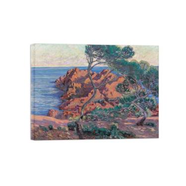 Imagem de Armand Guillaumin Famoso Arte de Parede Pôster-Impressões em Tela para sala de estar-Reprodução pinturas(Ilha 2) 60x80cm Tela Embrulhada